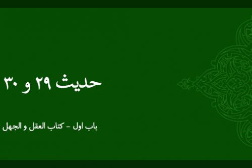شرح حدیث 29 و 30
